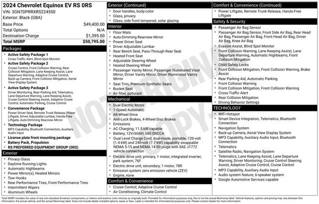 chevrolet equinox ev 2024 3GN7DPRRXRS224550 image chevrolet equinox ev 2024 3GN7DPRRXRS224550 image